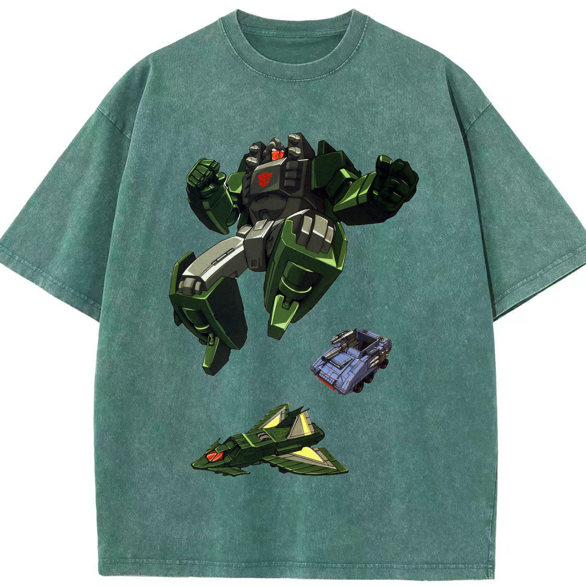 （画像用）  綿100% ヴィンテージ風 半袖Tシャツ（フロントプリント）